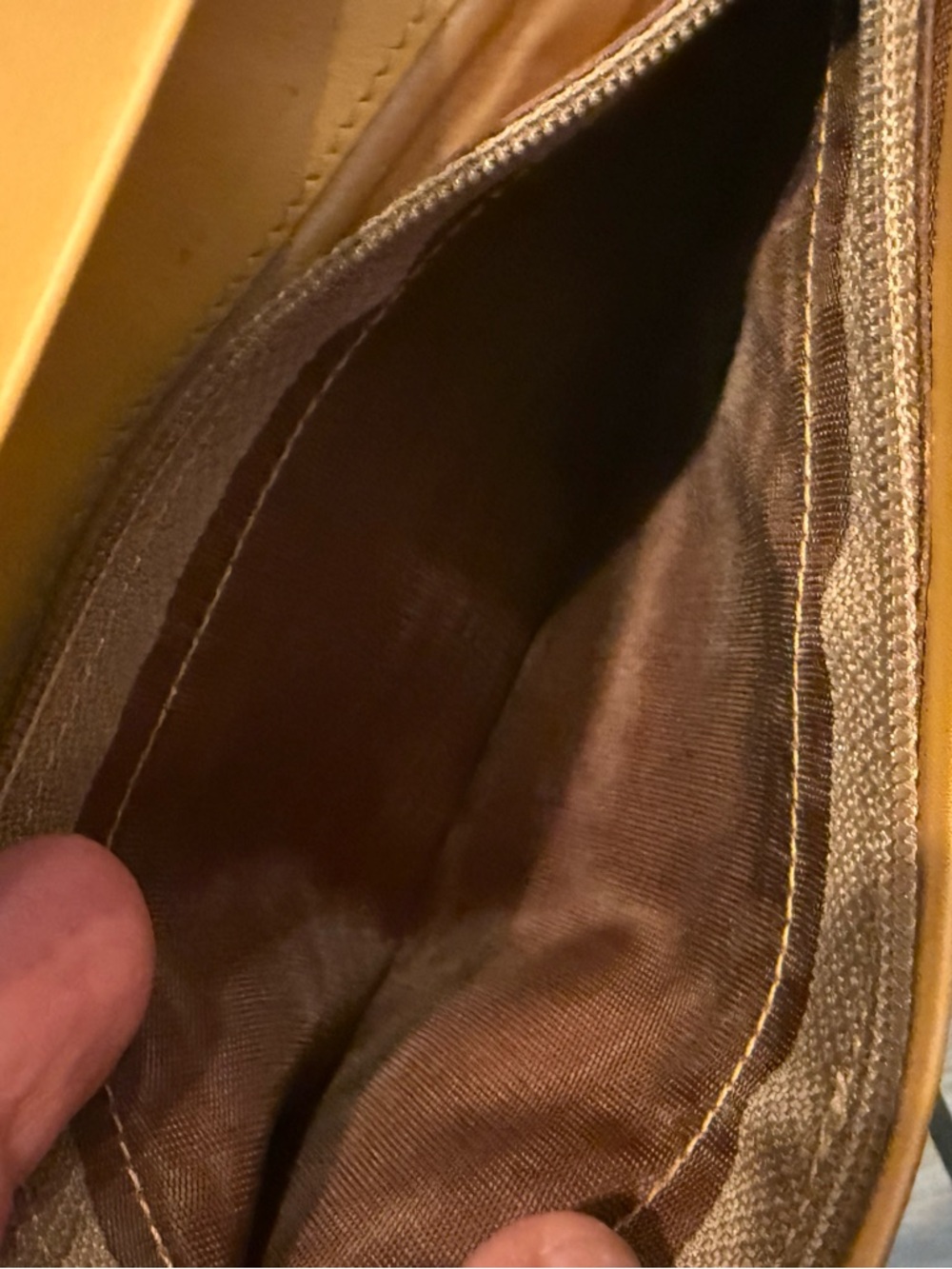 Preloved Celine Brown Signature Long Wallet with Tan Trim - Picture 13 of 16